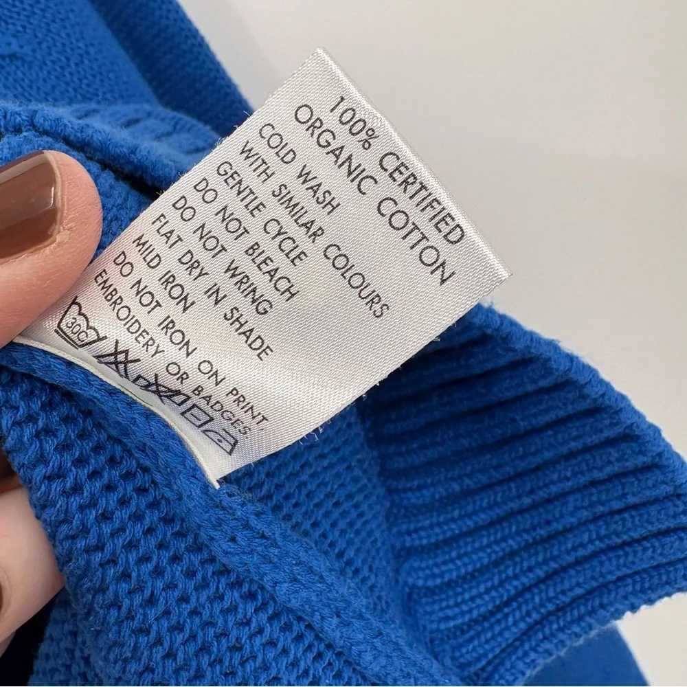 Able High Low Crew Neck‎ Pullover Royal Blue Sweater Small - Picture 3 of 5